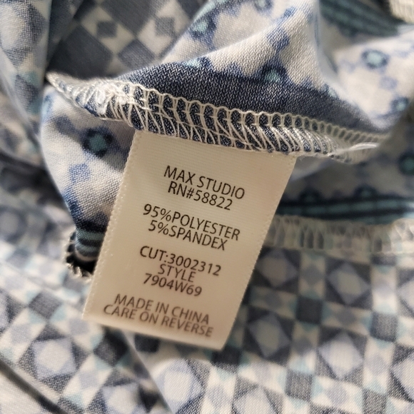 Max Studio Geometric Print Sleeveless Knit Dress Size Medium, Stretchy - Picture 8 of 8